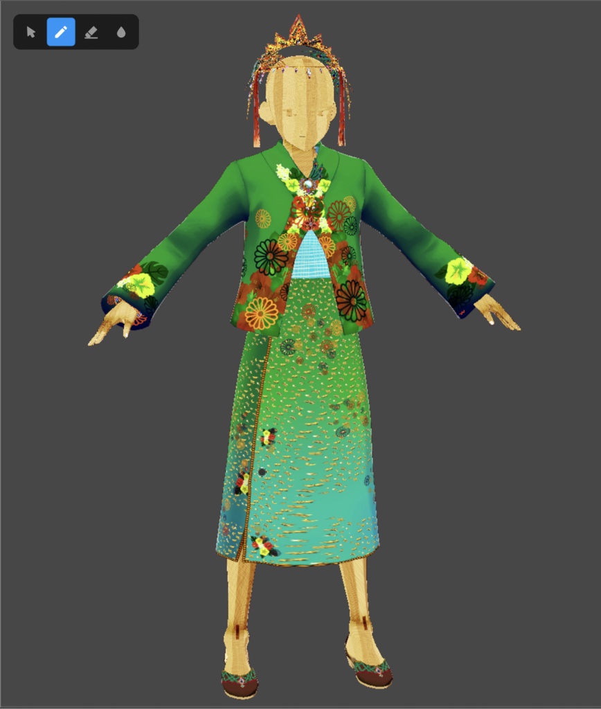 【無料あり】なんちゃって民族衣装風・熱帯気候セット【VRoid】