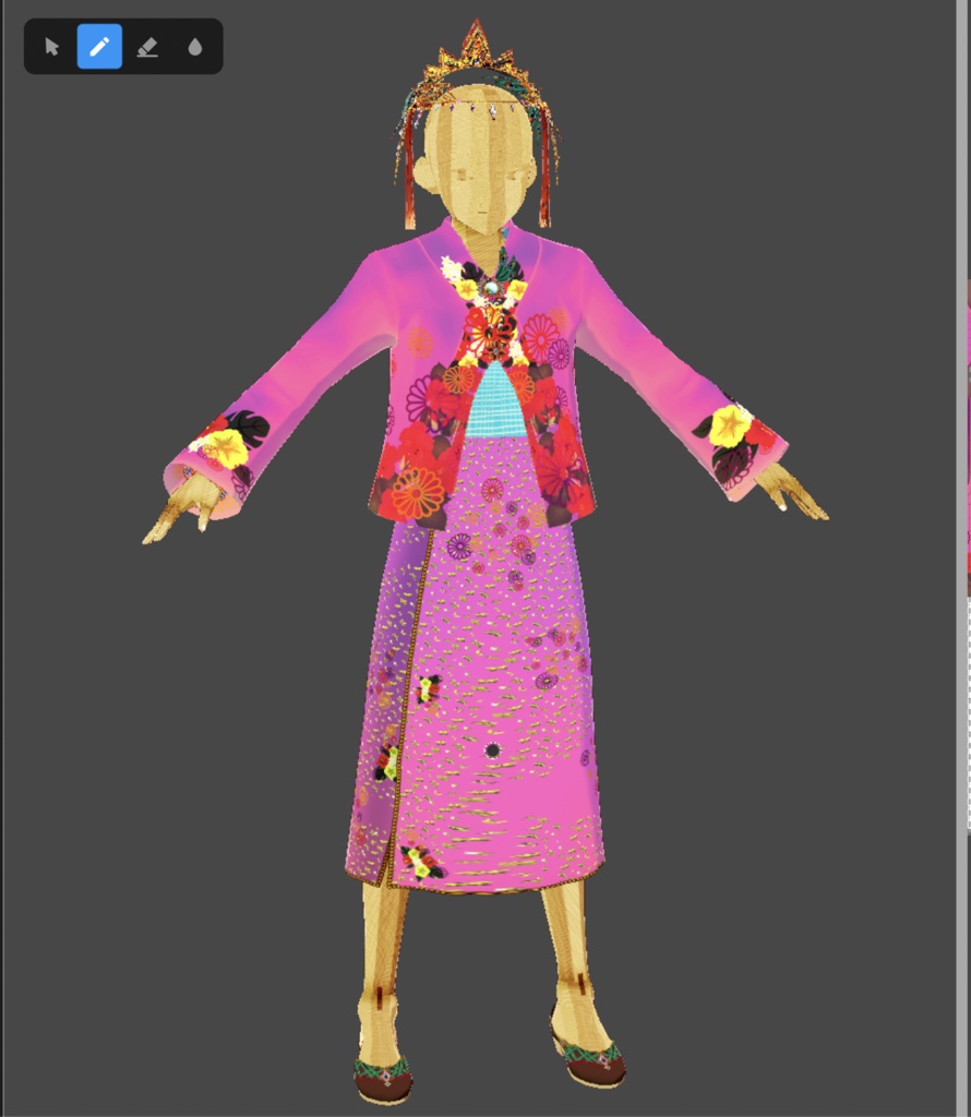 【無料あり】なんちゃって民族衣装風・熱帯気候セット【VRoid】