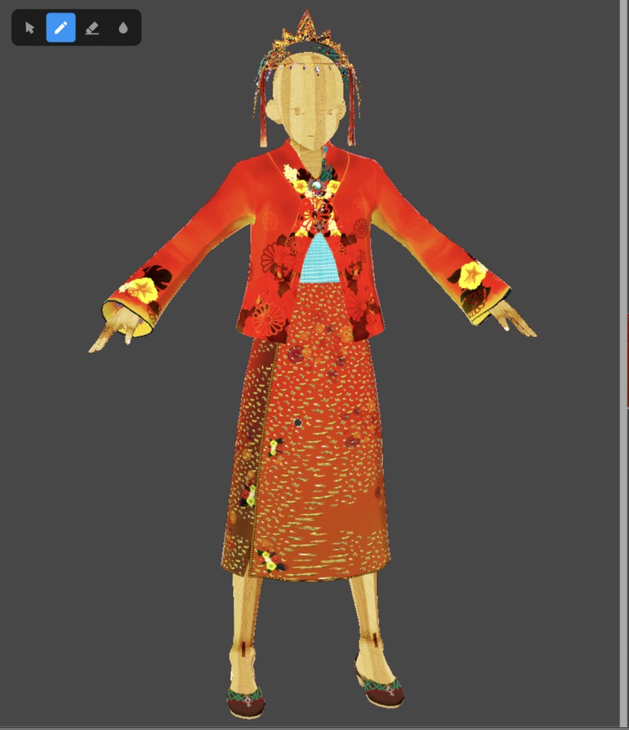 【無料あり】なんちゃって民族衣装風・熱帯気候セット【VRoid】