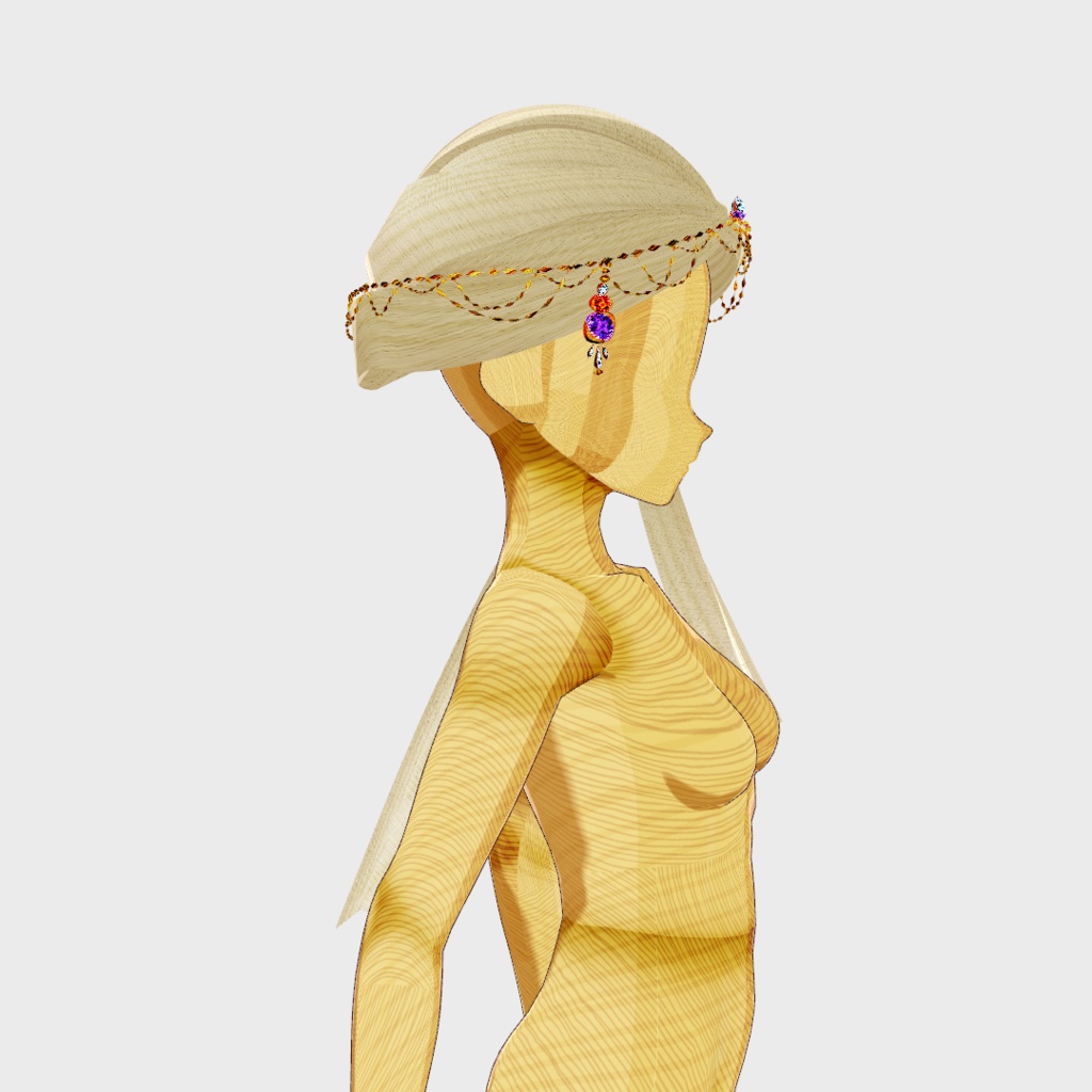 【無料あり】ターバン風髪飾り【VRoid】