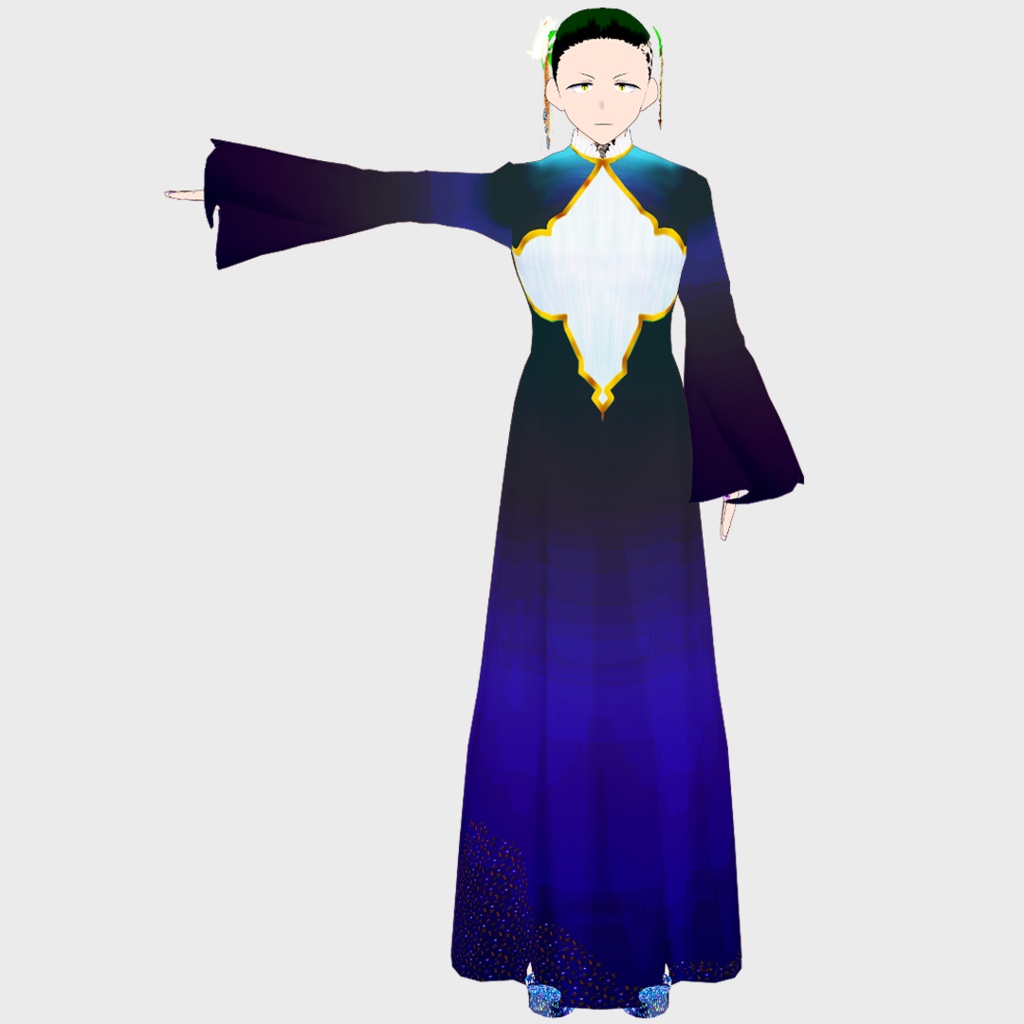 【正式版対応】VRoidヘアアクセサリー&VRoid衣装 淡夢(Fleeting dream)