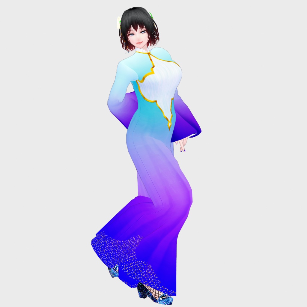 【正式版対応】VRoidヘアアクセサリー&VRoid衣装 淡夢(Fleeting dream)