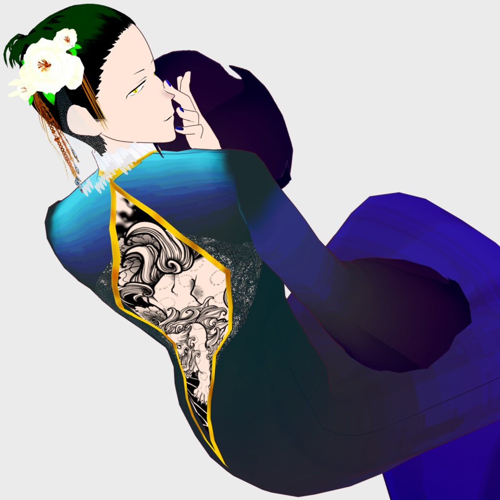 【正式版対応】VRoidヘアアクセサリー&VRoid衣装 淡夢(Fleeting dream)