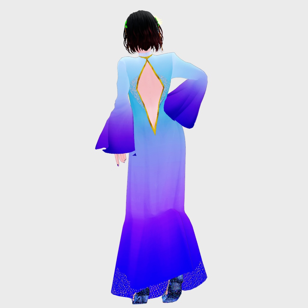 【正式版対応】VRoidヘアアクセサリー&VRoid衣装 淡夢(Fleeting dream)