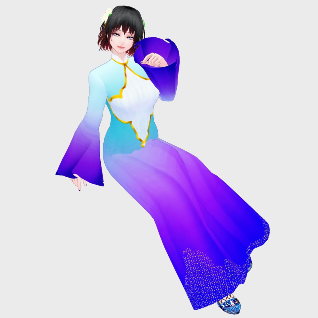 【正式版対応】VRoidヘアアクセサリー&VRoid衣装 淡夢(Fleeting dream)