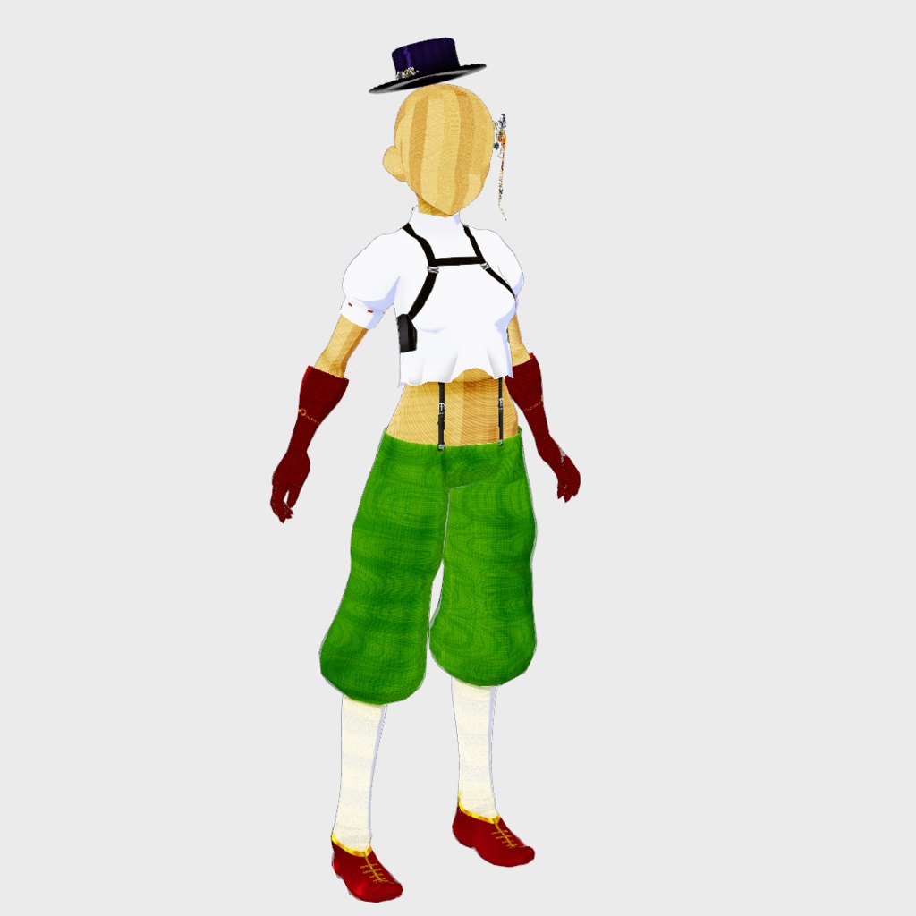 【無料】ツナギっぽい服と髪飾り