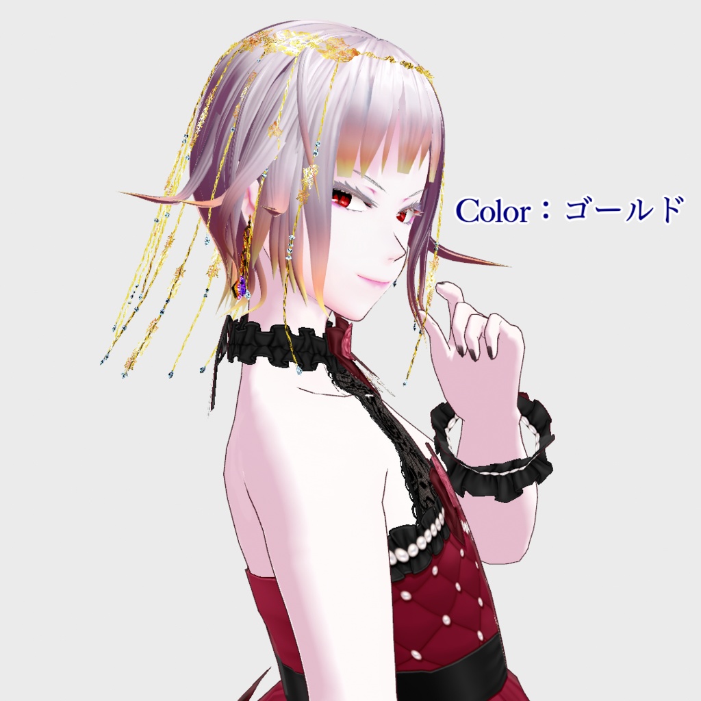 【無料】冬っぽい髪飾り【VRoid正式版】