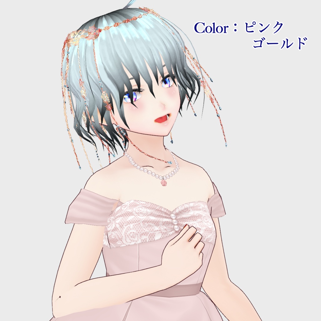 【無料】冬っぽい髪飾り【VRoid正式版】