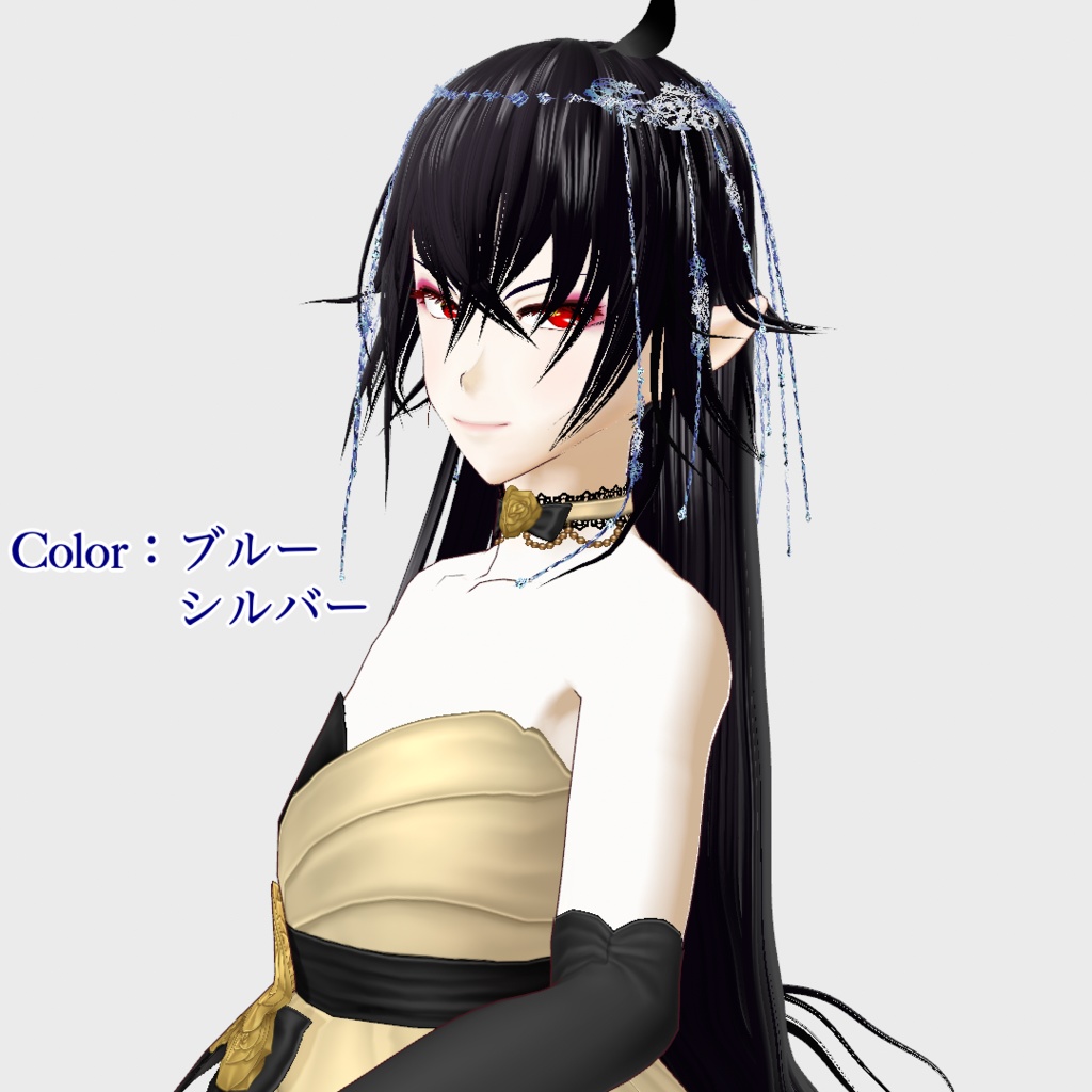 【無料】冬っぽい髪飾り【VRoid正式版】