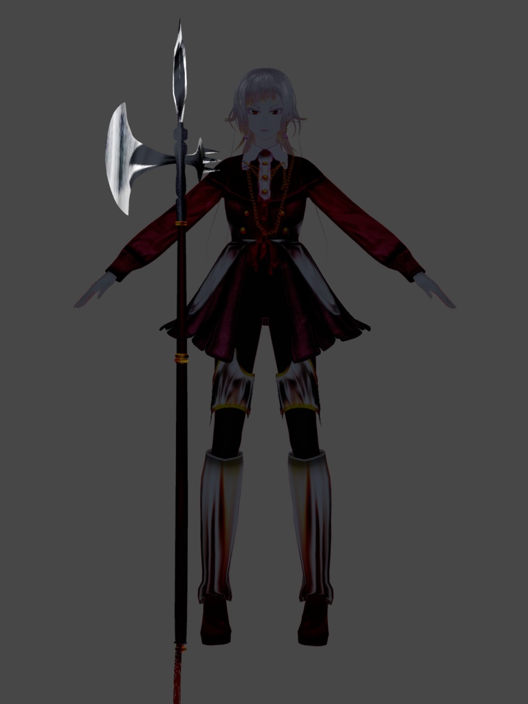 【無料】お手軽薙刀&槍斧・Quick Halberd【VRoid正式版】