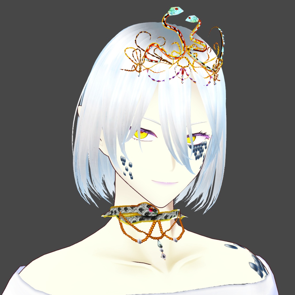 【VRoid正式版】蛇のティアラ+蛇肌セット(SnakeSet)