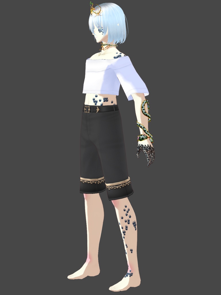 【VRoid正式版】蛇のティアラ+蛇肌セット(SnakeSet)