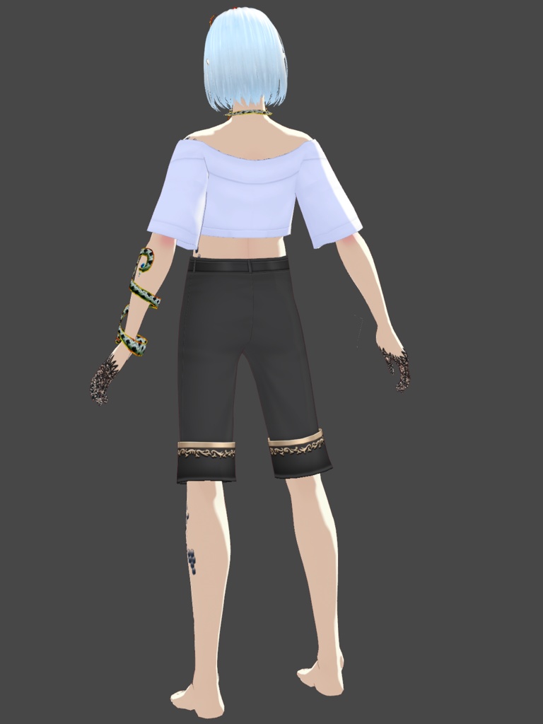 【VRoid正式版】蛇のティアラ+蛇肌セット(SnakeSet)