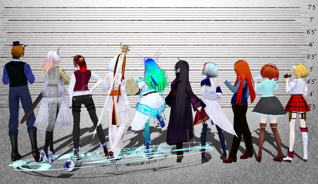 【VRMモデル向け】マグショットセット