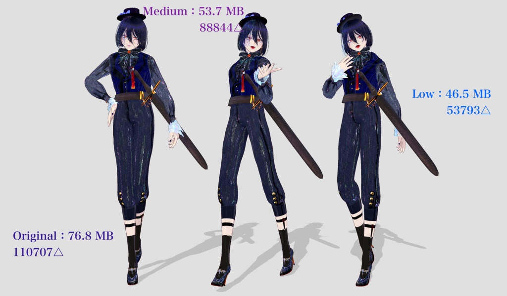 【VRoid・VRM向け】ショップフォロワー様666人記念祭★詰めあわせセット