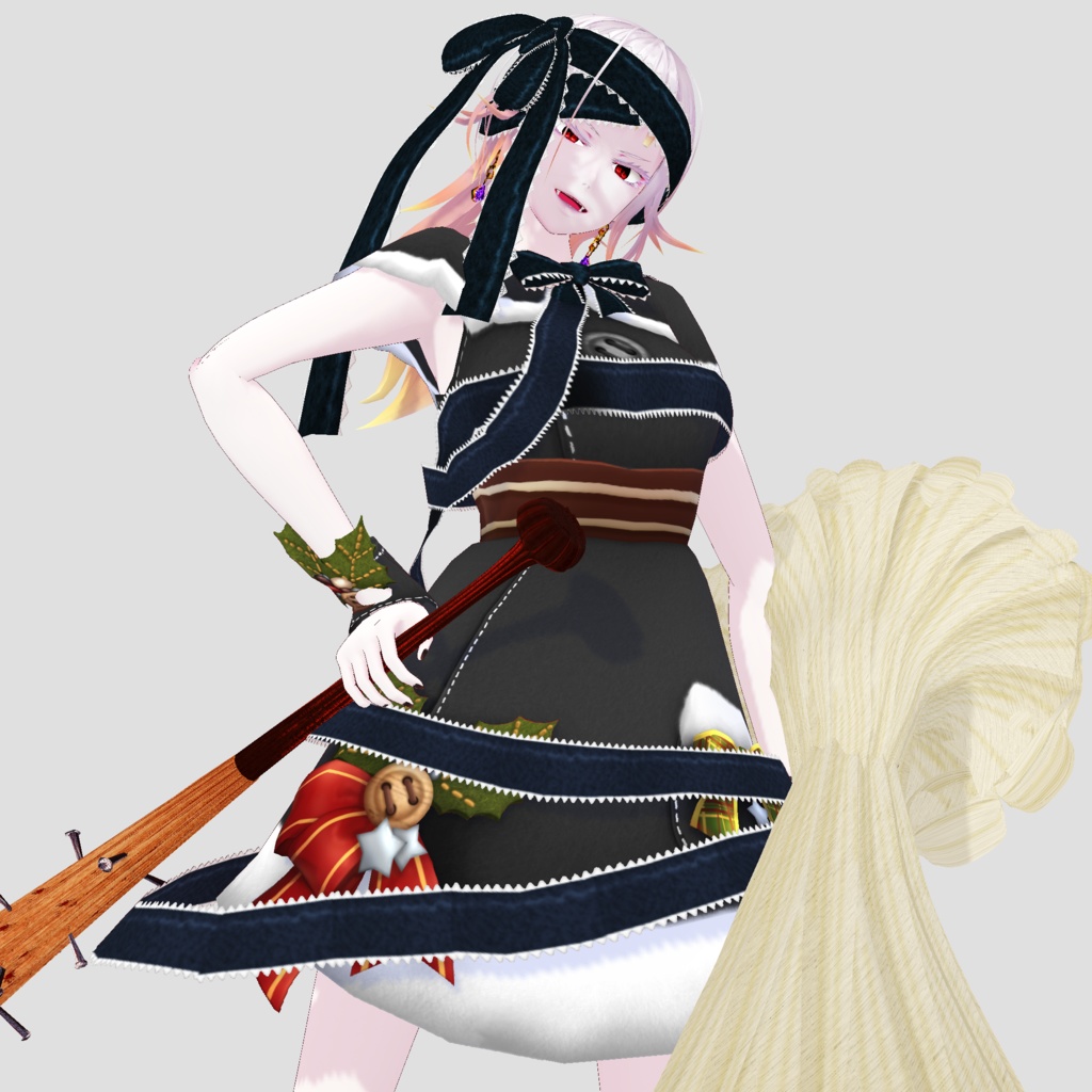 【VRoid正式版/VRM】釘バットとプレゼントセット