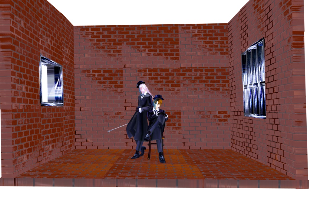 【VRM・GLB】簡易小部屋・イスのようなもの