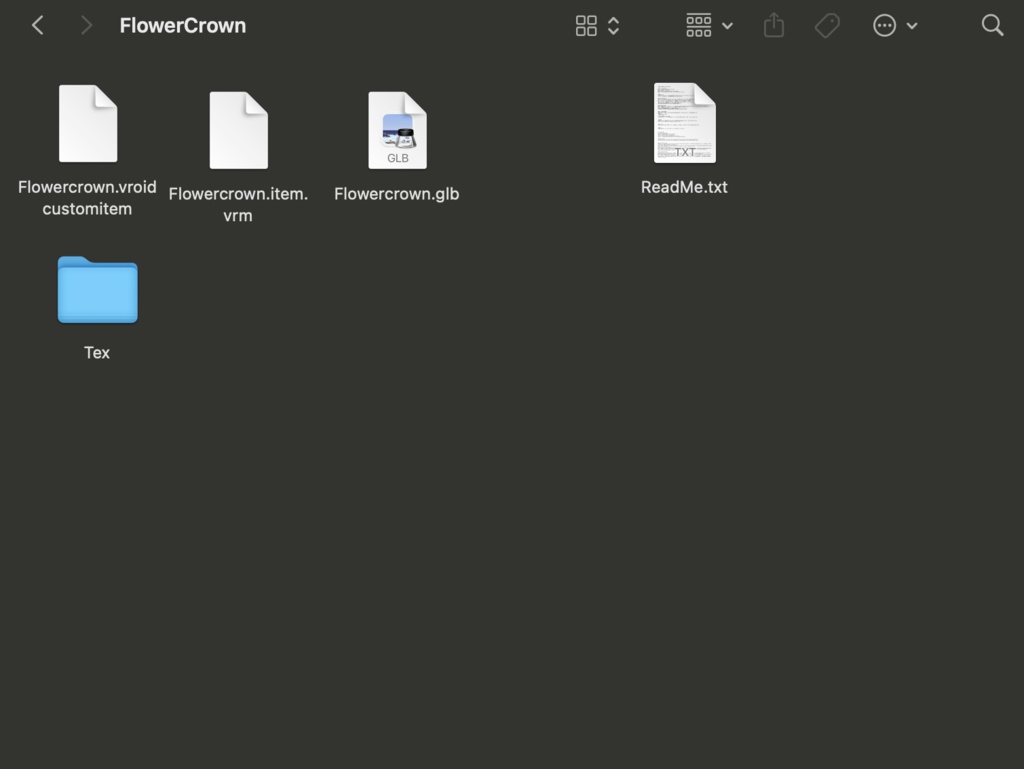 【無料】花冠【VRoid・VRM・GLB】