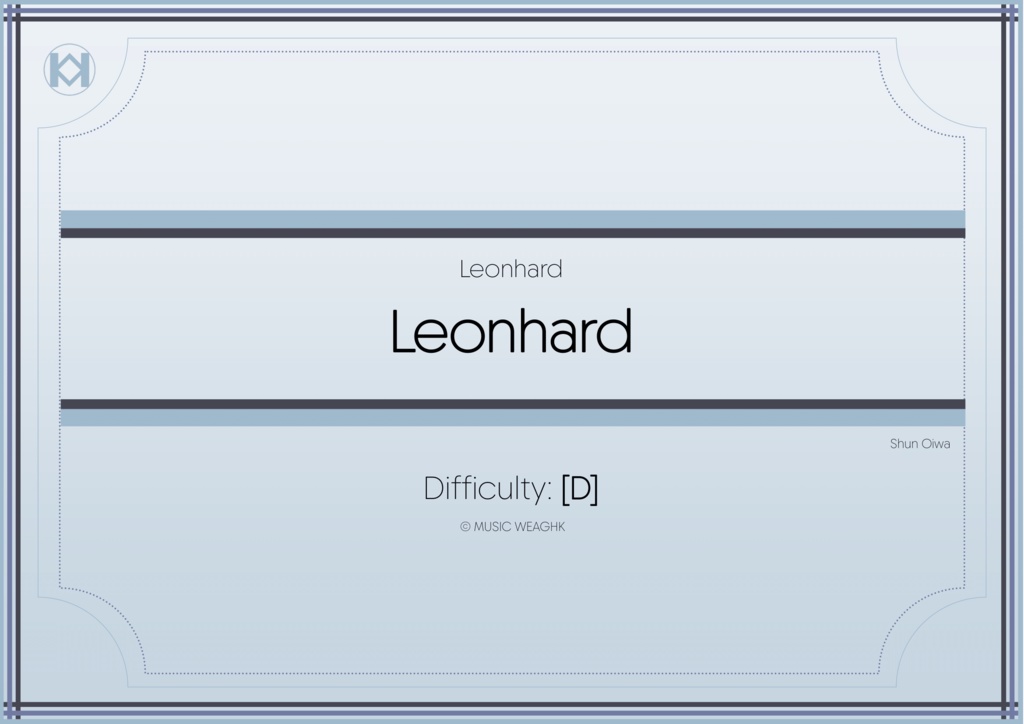[楽譜]「Leonhard」バスーン独奏