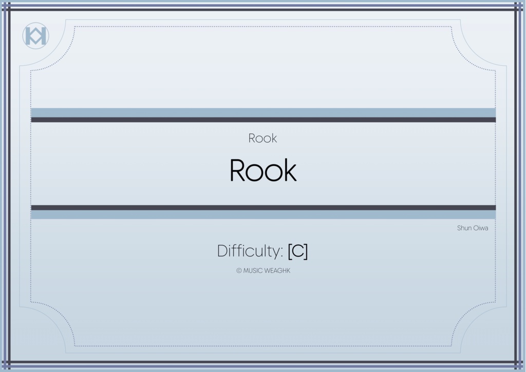 [楽譜]「Rook」打楽器5重奏