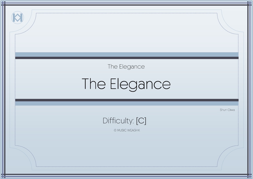 [楽譜]「The Elegance」アルトサキソフォン独奏