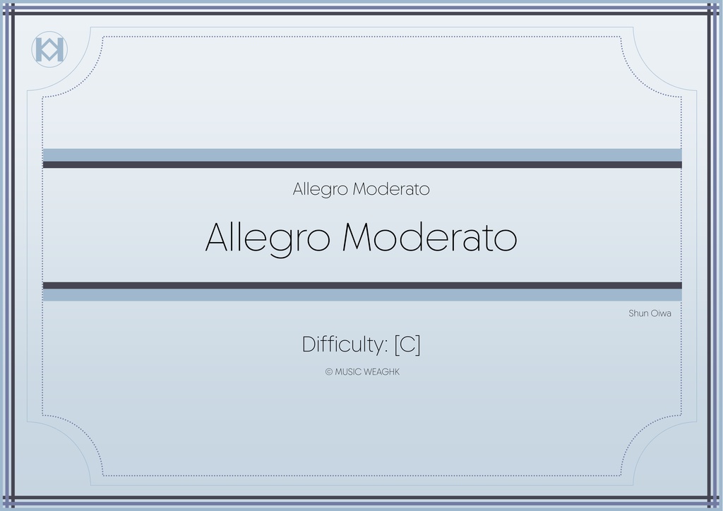 [楽譜]「Allegro Moderato」弦楽3重奏