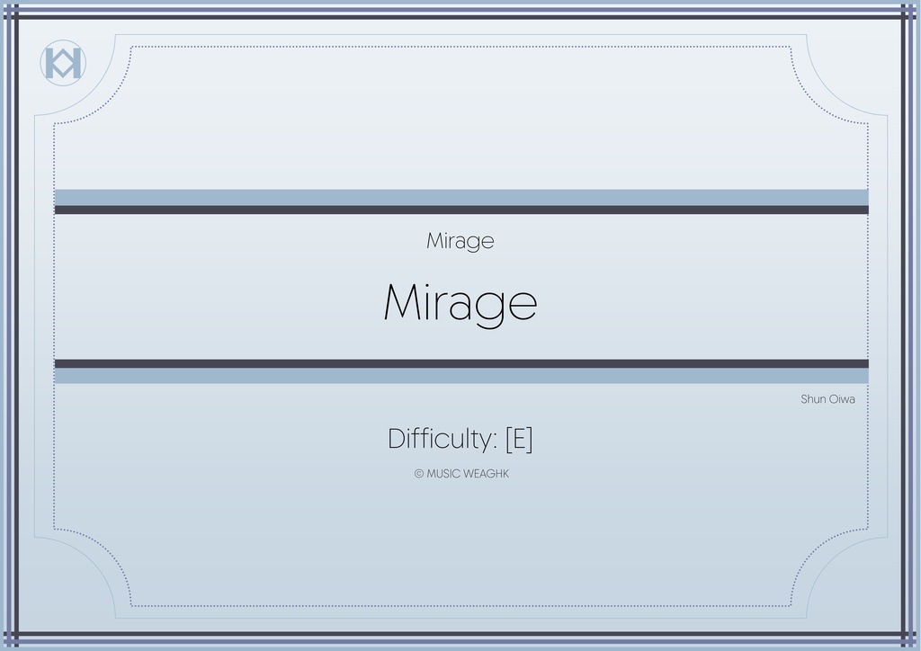 [楽譜]「Mirage」バスーン4重奏
