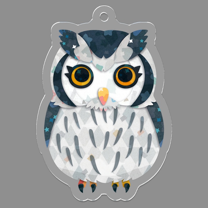 アフリカオオコノハズク アクリルキーホルダー1