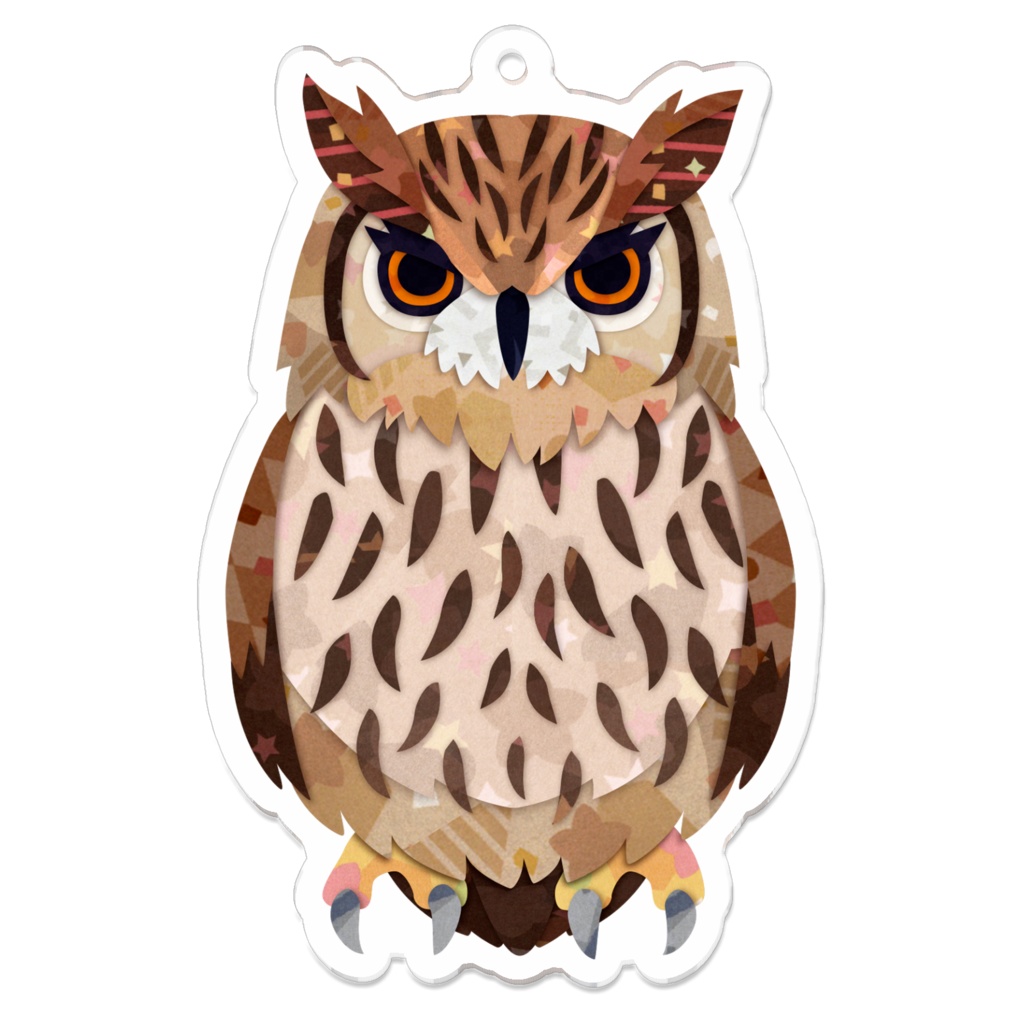 ワシミミズク アクリルキーホルダー