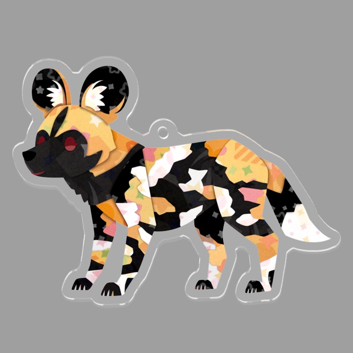 リカオン アクリルキーホルダー