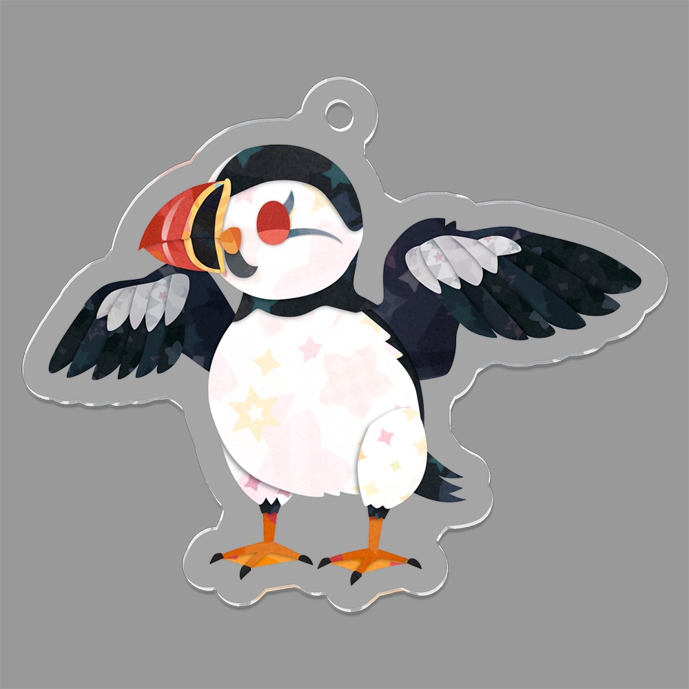 パフィン アクリルキーホルダーA