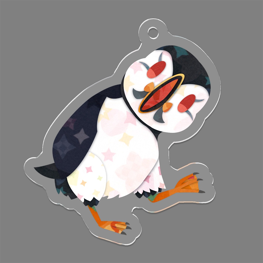 パフィン アクリルキーホルダーB