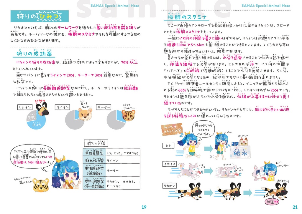 サナのいきものひみつノート① リカオン