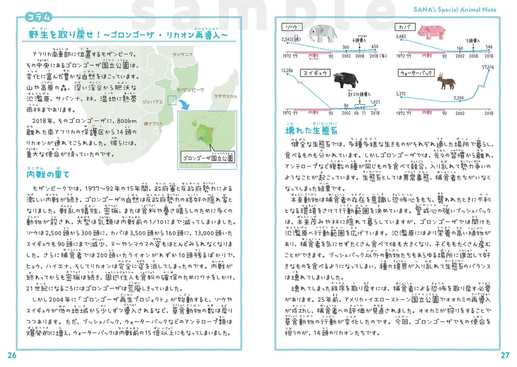 サナのいきものひみつノート① リカオン