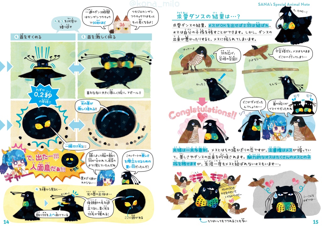 サナのいきものひみつノート②「カンザシフウチョウ&極楽鳥」