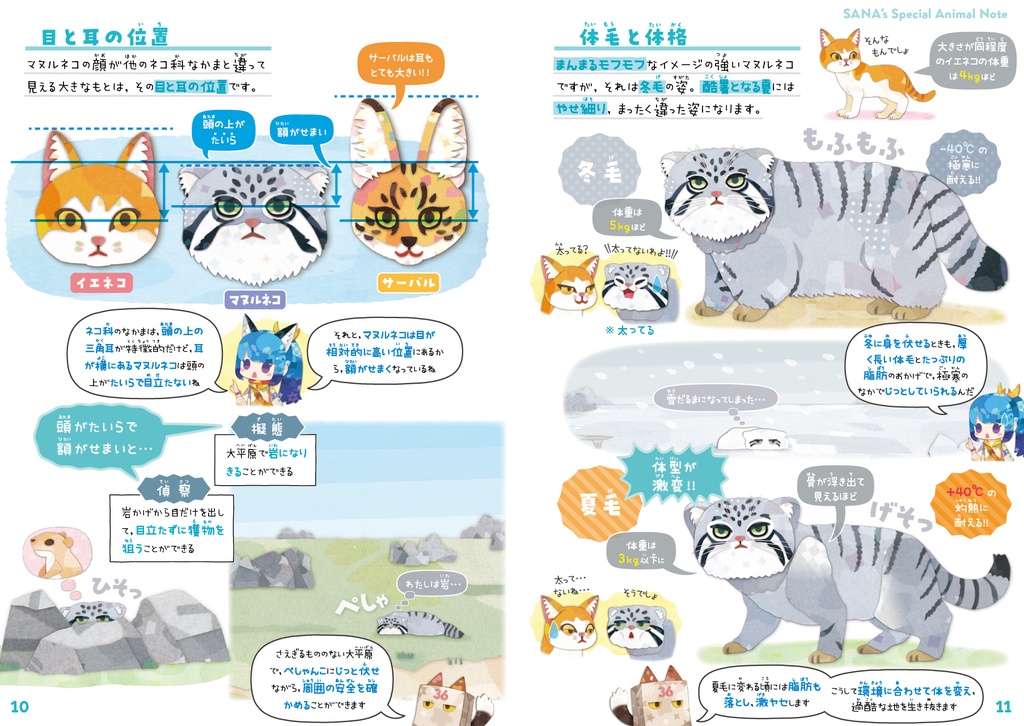 マヌルネコ&チベットの動物たち【改訂版】〈サナのいきものひみつノート〉