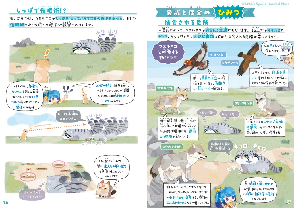 サナのいきものひみつノート③「マヌルネコ&チベットの動物たち」