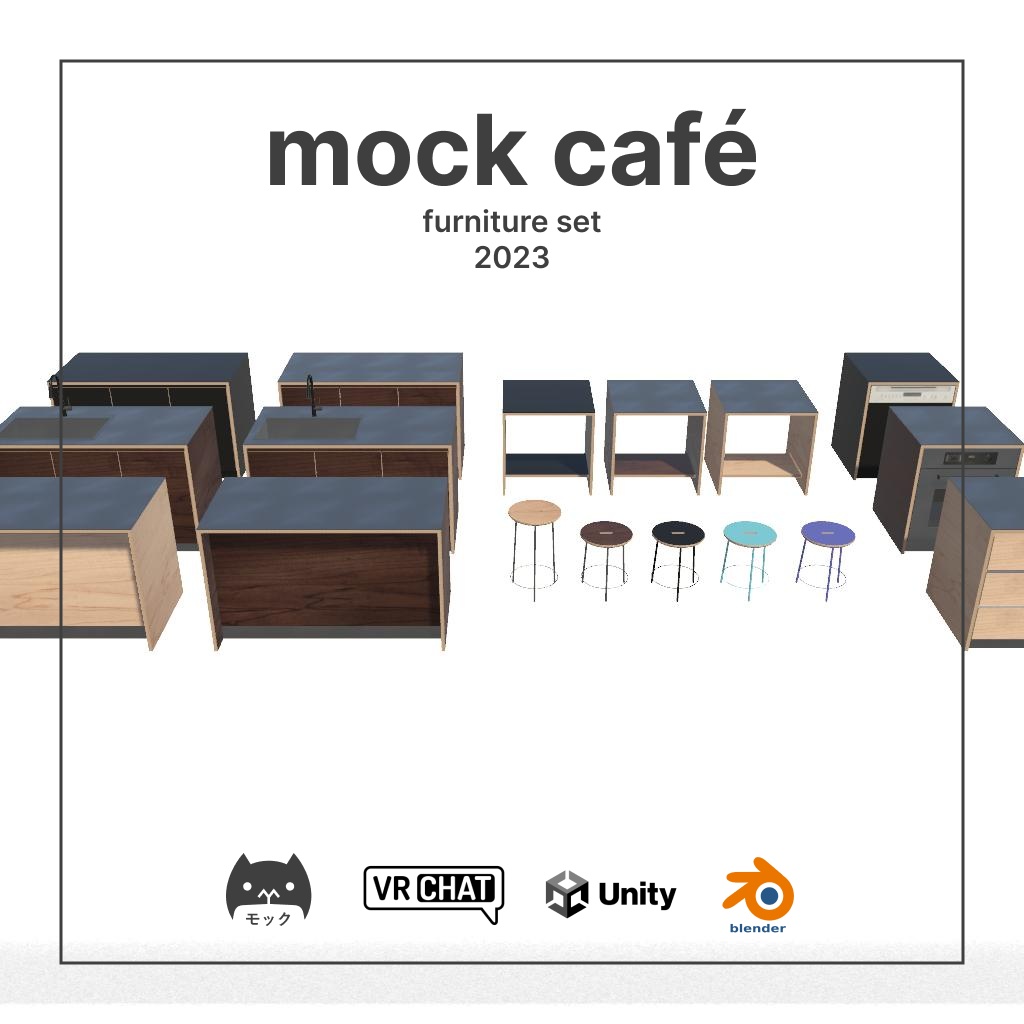 mock cafe furniture set