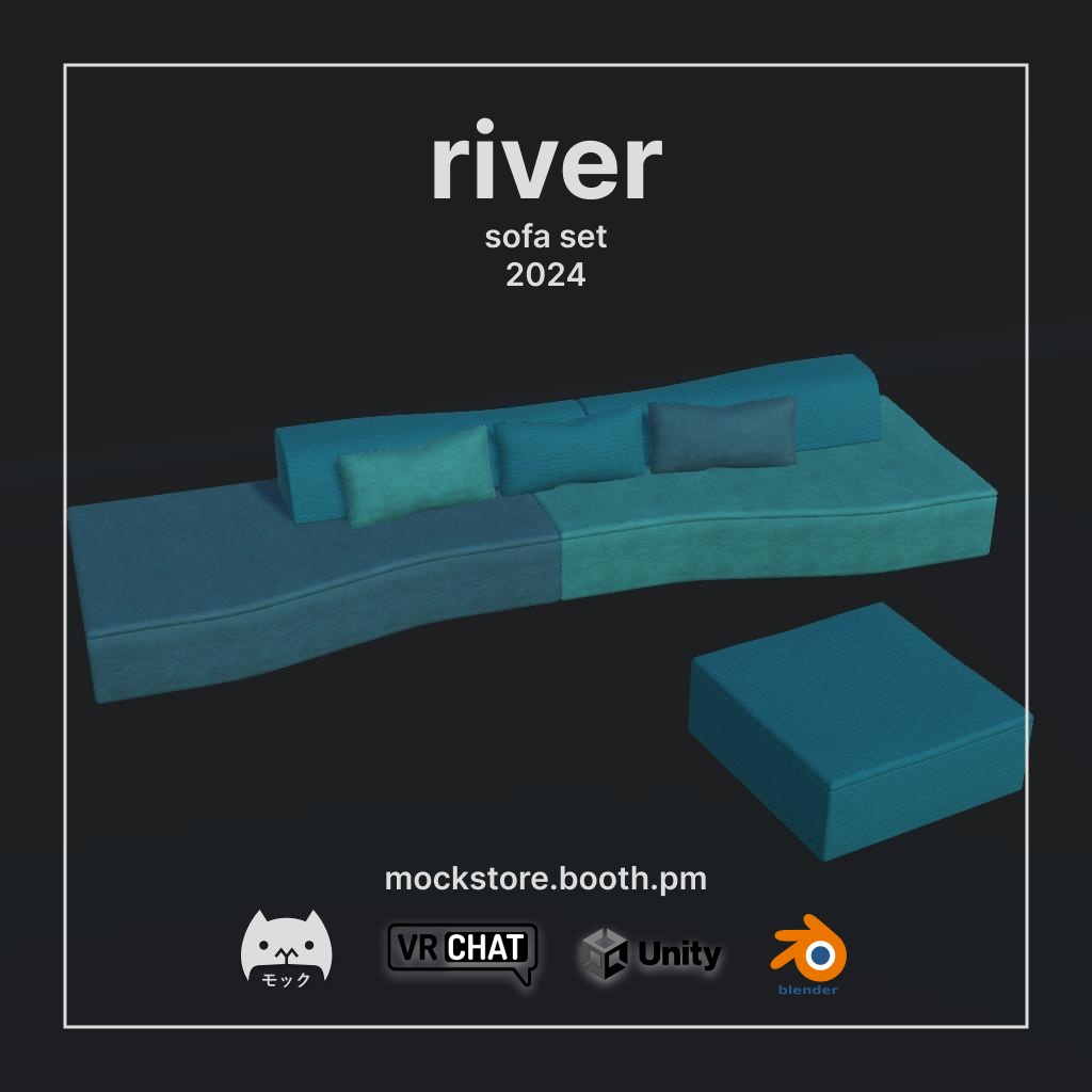 mock river sofa set