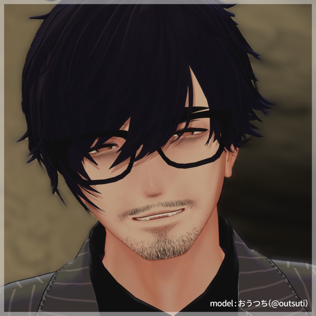 イケオジメイクセット+お髭【吉嗣/Yoshitsugu 対応】【VRC想定/#kontohboh_vrc 】