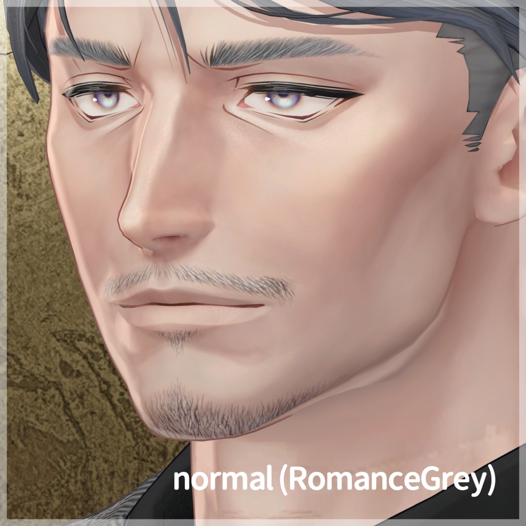 お髭+まゆげテクスチャセット【士堂 -Shidou- 対応】【VRC想定/#kontohboh_vrc 】