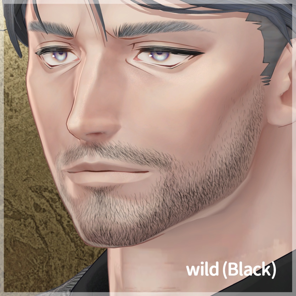 お髭+まゆげテクスチャセット【士堂 -Shidou- 対応】【VRC想定/#kontohboh_vrc 】