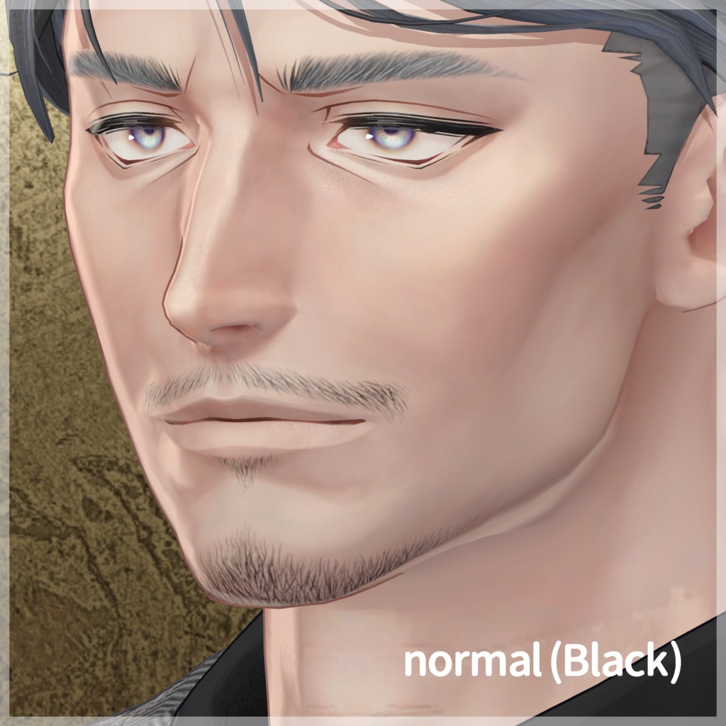 お髭+まゆげテクスチャセット【士堂 -Shidou- 対応】【VRC想定/#kontohboh_vrc 】