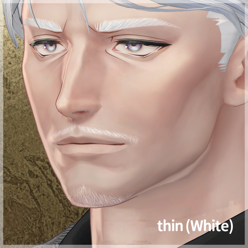 お髭+まゆげテクスチャセット【士堂 -Shidou- 対応】【VRC想定/#kontohboh_vrc 】