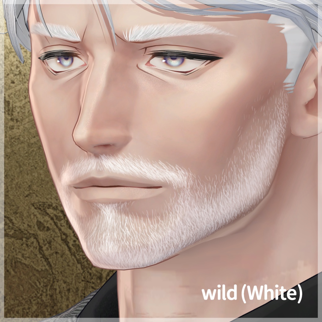 お髭+まゆげテクスチャセット【士堂 -Shidou- 対応】【VRC想定/#kontohboh_vrc 】