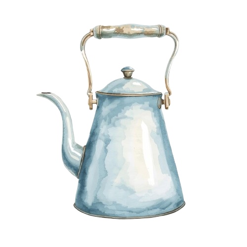 【キッチン用品シリーズ】水彩アンティーク風クリップアート12+1セット|PNG背景透過