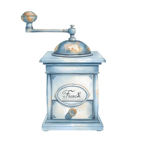 【キッチン用品シリーズ】水彩アンティーク風クリップアート12+1セット|PNG背景透過