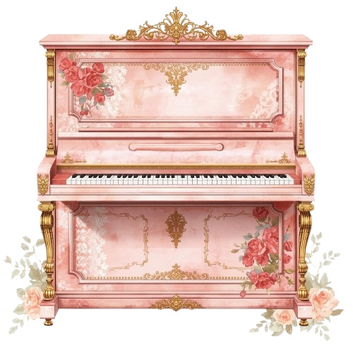 【楽器シリーズ】水彩アンティーク風クリップアート12+1セット|PNG背景透過