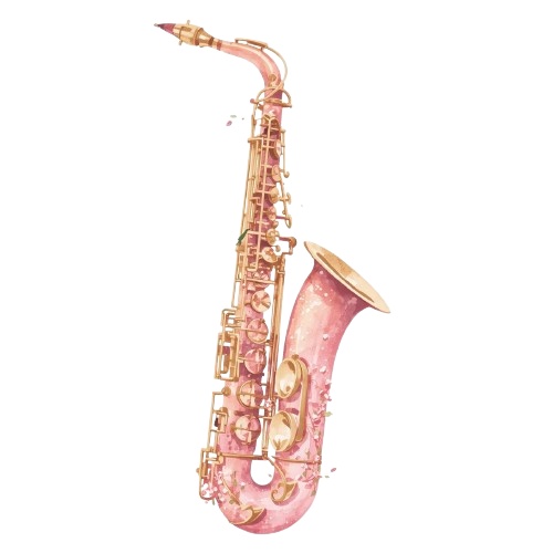 【楽器シリーズ】水彩アンティーク風クリップアート12+1セット|PNG背景透過