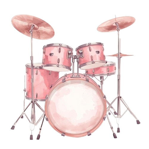 【楽器シリーズ】水彩アンティーク風クリップアート12+1セット|PNG背景透過